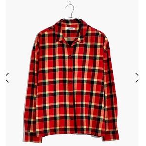 Madewell Flannel Westlake Shirt in Newfield Plaid / MEDIUM / BUDDY PLAID SCARLET